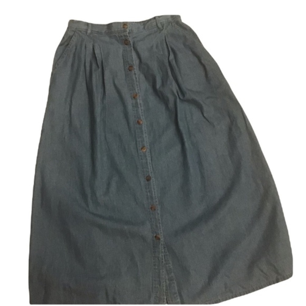 Essential Elements Jean Skirt NWT Button Down